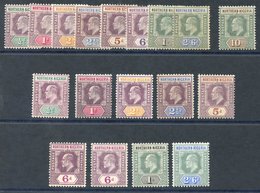 1902 CCA Set M (2/6d Few Short Perfs), SG.10/18, 1905-07 MCCA Set M, SG.20a/27a. Cat. £250 (18) - Autres & Non Classés