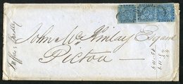 1855 Cover, Halifax (JU 10) To Pictou With Three 3d, Left Stamp Damaged At Upper Left, Others With Good To Clear Margins - Autres & Non Classés