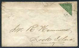 1860 Cover Addressed To Rocks Island, Franked With 6d Dark Green Bisected, Tied By Barred Oval H/stamp, B/stamps Incl. H - Autres & Non Classés