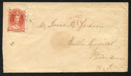 1862 Cover, Pictou (MA 8) To Providence, Rhode Island, With A 10c Lightly Tied By A Barred Cancel. A Red Circular 'PAID  - Autres & Non Classés