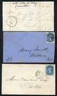 1865-68 Covers (2) Franked With A 5c, The 1865 To Wallace, Received AP 18, The 1868 Cover Halifax (FE 1) To Pictou With  - Autres & Non Classés