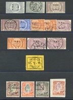 1899 Military Frank Stamp Ovpt Commando Brief In Black/yellow U, C.d.s (fault) Together With KEVII Revenue £2, £1, 10s & - Sonstige & Ohne Zuordnung