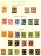 1862-69 M Or Part O.g. Range (26) Comprising 1d Brown Range P.11, 4d Black - Marginal, 9d Lilac, 9d Reddish Mauve, 1870  - Autres & Non Classés