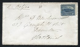 1867 Envelope Summerbridge To Carleton, New Brunswick, With A 3d Blue, Compound Perf 11½ X 12 (SG.14), Tied By A Barred  - Autres & Non Classés