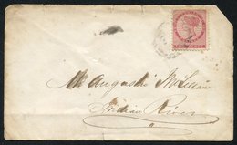 1867 Envelope To Indian River With A 2d Tied By A Barred Canceller, Prince Edward Island AP.8.1867 D/stamp On The Back.  - Autres & Non Classés