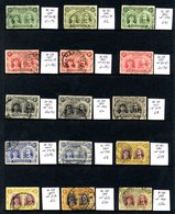 1910 Double Heads ½d To 1s Good To FU Range (17) + 2s Fiscal, Admirals ½d To 3s (faded) (27) All Tagged & Identified By  - Autres & Non Classés