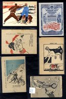 1940's WWII Interesting Selection Incl. 1945 Lottery Tickets (5) With Illustrations Of Tanks, Planes, Troops Etc. Statio - Autres & Non Classés