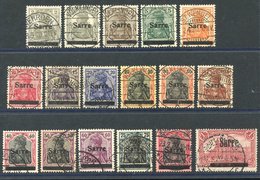 1920 German Stamps Ovptd Set VFU, SG.1/17. (17) Cat. £600 - Other & Unclassified