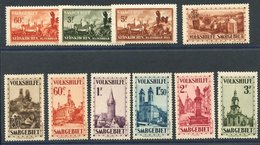 1932 Christmas Charity Views Set M, SG.159/165, 1933 Neunkirchen Explosion Disaster Set M, SG.166/8. (10) Cat. £505 - Other & Unclassified