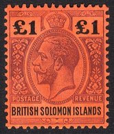 1914-23 MCCA £1 Purple & Black/red, Fresh M, SG.38, Cat. £250. - Sonstige & Ohne Zuordnung