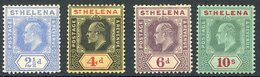 1908-11 2½d Unused, 4d, 6d & 10s M, SG.64/70. Cat. £275. (3) - Sonstige & Ohne Zuordnung