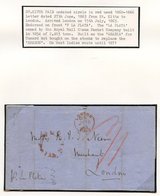 1863 (27 June) Entire To London, Rated '11' Showing Fine Circular Undated ST. KITTS/PAID' & Paid Arrival C.d.s. (15.7) W - Sonstige & Ohne Zuordnung