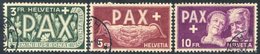 1945 PAX 3f, 5f & 10f, Superb Used, SG.457/9. (3) Cat. £750. - Autres & Non Classés