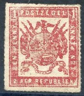 1870 Viljoen Thin Paper Rouletted 15½ To 16 1d Carmine Red, Fresh Unused, SG.10. Rare. (1) Cat. £850 - Sonstige & Ohne Zuordnung