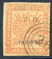 1879 Imperf 1d Red/yellow With 'T' Of TRANSVAAL Omitted, FU, Good To Large Margins. A Great Rarity Unrecorded By Gibbons - Autres & Non Classés