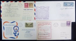1932-45 First Flight Covers (4) From 1932 Women's Refuelling Endurance Record Flight Valley Stream N.J, Pilot Signed Tha - Autres & Non Classés