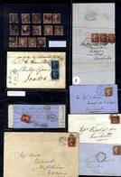 LINE ENGRAVED IMPERF & PERF ISSUES Miscellaneous Range Of Material On & Off Cover Incl. 1841 1d Reds, 1841 2d Vertical P - Other & Unclassified