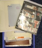 MISCELLANEOUS Covers, Stationery, Telegraphs Etc. Housed In A Flat Box (approx 90+ Items) + A Few Stamps, Also Incl. O.H - Autres & Non Classés