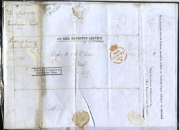 1836-73 Collection Of Official Letters Or Forms Incl. A Printed Letter 1836 From The Stamp Office, Six Similar From The  - Andere & Zonder Classificatie