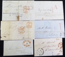 UNIFORM PENNY POST 1840-46 Covers With 1d Postmarks Of Basingstoke, Romford, Bradford, Halifax, Ipswich & West Bromwich. - Other & Unclassified