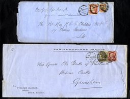 1841-99 Collection Of 31 Envelopes, Printed Forms & Postcards From England & Scotland Incl. 1841 Covers (4) Two From Lei - Other & Unclassified