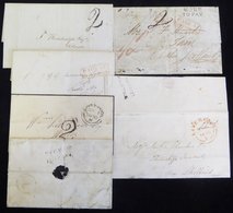 LIVERPOOL Pre-stamp Group Incl. Boxed PAID AT/LIVERPOOL (2) - One With 'more To Pay,' 'PL' Late Mark, Handstruck '2' (tw - Autres & Non Classés