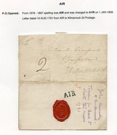 AYR Small Collection Written Up On Leaves Of Covers & Postcards Incl. 1791 Cover From Ayr To Kilmarnock, Bears M/s '2' & - Other & Unclassified