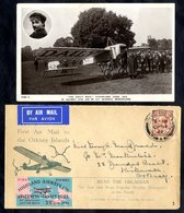 1913 Daily Mail Tour PPC Of Henri Salmet & His Aircraft Unused & Signed By H Salmet, 1934 May 29th Highland Airways FF I - Autres & Non Classés