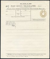 KGV P.O Telegraph 1s Die Stock Exchange, Huggins TP48(a) Cat. £150. Fine & Scarce. - Autres & Non Classés