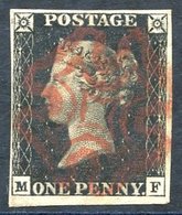 Plate 6 MF, Clear To Very Large Margins, Fine Red MC. - Autres & Non Classés