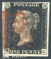 Plate 8 MC, Clear To Large Margins, Portion Of Adjoining Stamp Visible At Base, Red MC. - Andere & Zonder Classificatie