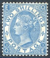 1867-80 2s Dull Blue (lett QE), M Example With Much O.g. (slightly Disturbed), Two Perfs Touched At Top & Small Central  - Andere & Zonder Classificatie