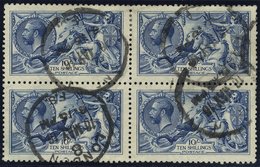 1915 DLR 10s Bright Blue Block Of Four, Each Cancelled By 'London/16 May 16' Rubber D/stamp (well Centred), The Odd Shor - Autres & Non Classés