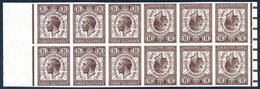 1929 1½d Red Brown 'Postal Union Congress,' The Superb Unmounted O.g. Imperf Tete-beche Pair Of Booklet Panes From The P - Autres & Non Classés