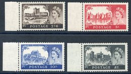 1958 1st DLR Castle Set, UM (each Left Side Marginal Examples), SG.536a/539a. - Other & Unclassified