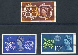 1961 C.E.P.T Set Imperf Singles On Ungummed Wmk Paper, Cancelled By Black Horizontal Bars (printers Waste?) SG.625/8. (3 - Autres & Non Classés