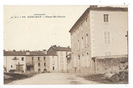 CUNLHAT   (cpa 63)   Place St - Pierre  ## Vue RARE ##  -  L 1 - Cunlhat