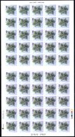 2002 Christmas 2nd Class Self-adhesive Issue, A Complete Sheet Of 50 (5 X 10) Imperf, Horizontal Bend Through Five Stamp - Autres & Non Classés