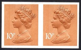 1976 10p Orange Brown (two Bands) Imperf Pair UM, SG.X886a, Cat. £375. - Autres & Non Classés