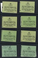 1955-56 Tudor & Edward Crown 2/6d Wilding Booklets From SG.F37/F45 With Different Combinations Of Wmk Types - Upright &  - Other & Unclassified