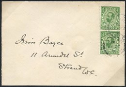 1911 ½d Green Wmk Crown Die IA (SG.322) First Day Cover, Vertical Pair On A Neat Envelope Addressed To The Strand And Ca - Sonstige & Ohne Zuordnung