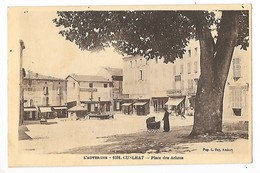 CUNLHAT   (cpa 63)   Place Des Arbres   -  L 1 - Cunlhat