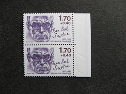 TB N° 2357b ( Point Sur Le I De Française ) Tenant à Normal Verticalement, Neuve XX. - Unused Stamps