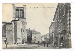 CUNLHAT   (cpa 63)   Eglise Et Rue Centrale   -  L 1 - Cunlhat