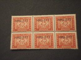 TRIESTE ZONA A - TASSE -. 1949/54 CIFRA L. 25, Sestina - NUOVI(++) - Postage Due