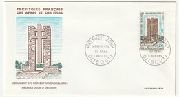 FDC - AFARS Et ISSAS - N°347  (1969) Monument Au Forces Françaises Libres - Briefe U. Dokumente