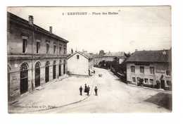 88 Xertigny Place Des Halles Cpa Carte Animée Cachet 1911 - Xertigny