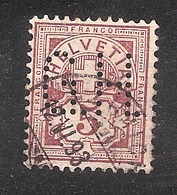 Perfin/perforé/lochung Switzerland No YT59/65 G.H.  G. Henneberg, Seidenstoffdepot - Perfins