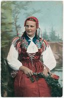 Postcart Stockholm Sweden By Moscow To Switzerland Winterthur 1908 RUSSIA, Swedish Traditional Costume, Folk Dress - Collections