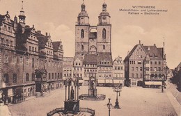 AK Wittenberg - Melanchthon- Und Lutherdenkmal Rathaus Stadtkirche (39946) - Wittenberg